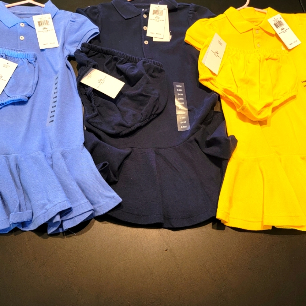 3 2pc Ralph Lauren dress sets for girls brand new 24mth